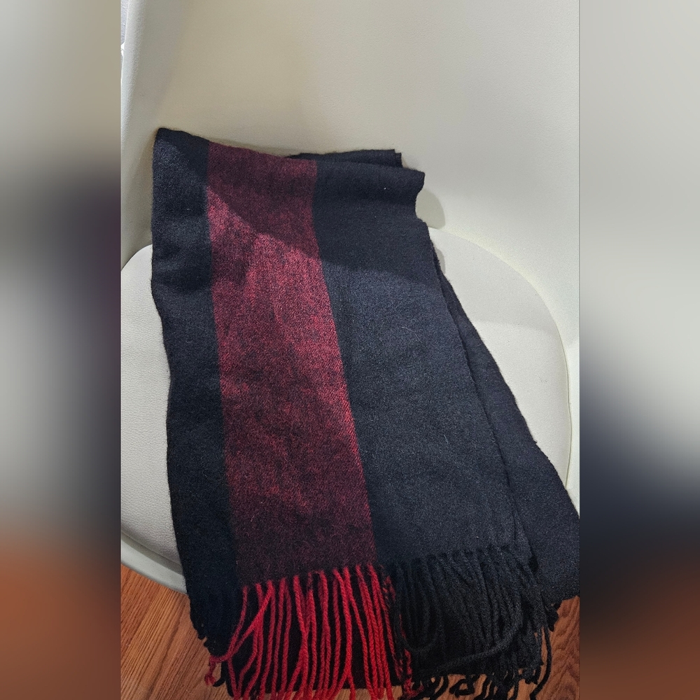 Roucha Stripe Wool Blax"*Scarf